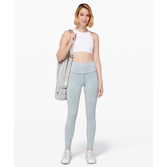 lululemon athletica Pants - Lululemon snow washed blue wunder under Luxtreme leggings size 4 full length